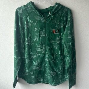 NWT Tommy Bahama jacket Miami Hurricanes size XS Green & Orange Collegiatte